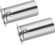 uxcell 9pin Ceramic Vacuum Tube Socket Valve 53mm Aluminum Shield for 12AX7 12AU7 ECC83 ECC82 Tube, Silver Tone Pack of 2