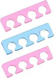 Healeved Silicone Manicure Separator 3pcs Nail Beauty Divider for Finger Toe Nails Easy to Use Art Accessory Beauty Tool