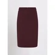Bordeaux Pencil Midi Skirt