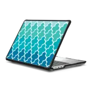 MacBook Pro 14-inch (M1 - M4) Impact Case Aqua Ombre Quatrefoil