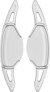 Car Steering Wheel Shift Paddles for N&issan 2020 2021 Juke Pathfinder Qashqai Rogue Platinum Altima Car Steering Wheel Paddle Shift Extension Shifter DSG Sticker HTEOPOEKFR(Silver)