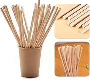 Yotsuba Paper Straws, Biodegradable Brown Paper Drinking Straws - Extra Durable and Eco-Friendly (Pack of 1 | 100 PCS)