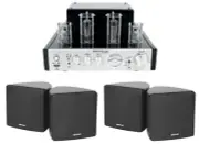 Rockville BluTube Tube Amplifier/Home Theater Receiver+(4) Black 3.5" Speakers