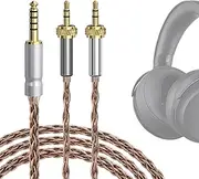 Geekria Apollo Copper Upgrade Audio Cable Compatible with Sony MDR-Z7 MDR-Z7M2 MDR-Z1R Headphones, 4.4mm to Dual 3.5mm Replacement Headphones Cord Threaded Rotation Locking Device (4.9 ft / 1.5 m)