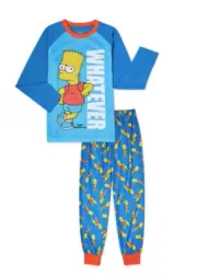 The Simpsons Bart Simpsons Boy’s Pajamas Set NIP Size 4/5 6/7 8 10/12 WHATEVER