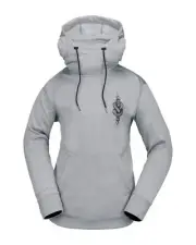 Volcom Riding Hydro Pullover Women's Sweatshirt, Heather Grey, Small