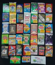 +250 Vintage Unopened Baseball Cards Factory Sealed Packs - Topps, Score, Fleer