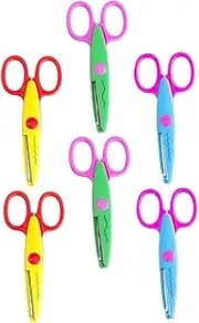 Safe Boys and Girls Scissors 6pcs Precision Craft Scissors for Artwork Diy Scrapbooking