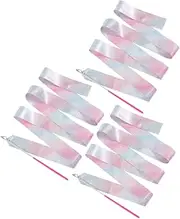 INOOMP Portable Gymnastics Ribbon 3pcs Glittering Star Dance Ribbons for Adults Fitness Gymnastics Streamer