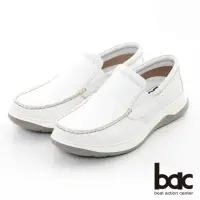 在飛比找momo購物網優惠-【bac】陽光型男真皮樂福休閒鞋(白色)