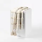 Grid Tufted Throw - Beige and White