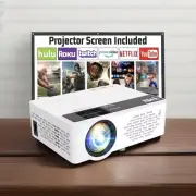 Mini Portable Movie Projector Compatible with TV Stick Smartphone/HDMI/USB/AV