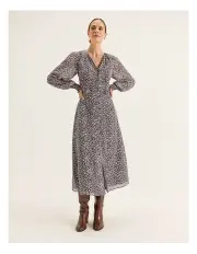 [REVIEW] Parisian Bloom Midi Dress in Multi