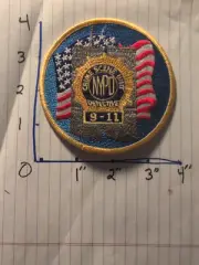 Very Rare NYPD 9-11 in Memory US Flag Patch, 9-11 Patches