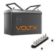 VoltX 100Ah 12V Lithium Battery + BusBar 6G 300A