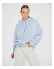 [Rockwear] Cosy Fleece Longline Hoodie in Ice Blue