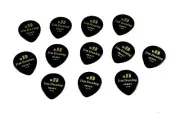 Dunlop Guitar Picks Teardrop Classic Celluloid Heavy Black 12 Pack