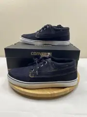 Converse Brand New Mens 9.5 Womens 11 Black & White Suede Seastar LS Mid Sneaker