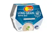 Sunrice Microwave White Long Grain Rice Cup 125g x 2 Pack