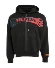 logo-print zip-up hoodie XL Black