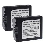 Li-ion Battery 2 Pack For Panasonic Lumix DMC-FZ7 DMC-FZ8 DMC-FZ18 DMC-FZ28 NEW