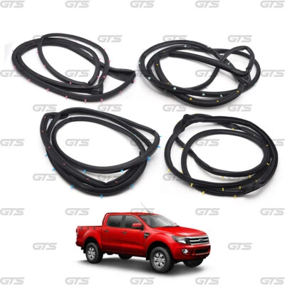 For Ford Ranger T6 MC XLT 2012 - 21 Set 4Dr Door Rubber Seal Weatherstrip