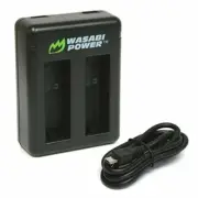 Wasabi Power DUAL Slot USB Battery Charger for GoPro HERO8/HERO7/HERO6/HERO5 Bla