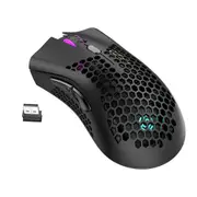 HOT BM600 2.4GHz Wireless Mouse USB Rechargeable 1600DPI Adjustable Hollow Out Honeycomb RGB Optical Mouse Gamer Mice For PC