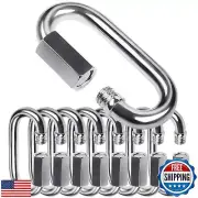 Twours Quick Link Buckle 304 Stainless Steel Chain Link D Shape Locking Carab