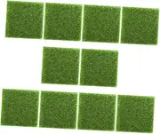 3sets Realistic Fake Grass Mat Artificial Turf Landscaping Decorative Turf 1m x 1m 10pcs*3