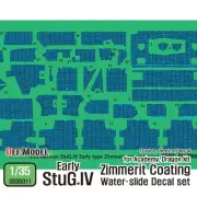 DEF 1/35 WWII STUG IV Early Zimmerit Decal set for Academy kits