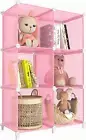 HOMIDEC 6-Cube Storage Shelf, Storage Bookcase Bookshelf with Metal Hammer