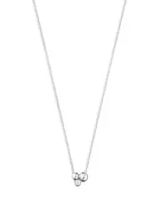 Georg Jensen Sterling Silver Moonlight Grapes Diamond Ball Cluster Pendant Necklace, 17.72