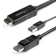 StarTech.com 3m HDMI to DisplayPort Adapter Cable with USB Power - 4K 30Hz