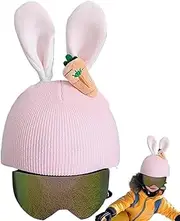 Ski Helmet Cover - Protective Knitted Cover for Snowboard Helmet - Adorable Skiing Decoration for Kids, Teens, Adults