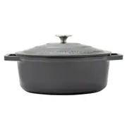 Westinghouse 5L 30cm Oval Cast Iron Pot/Dish Induction Food/Cooking Ombre Grey