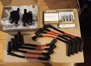 Ignition Wires 8 Coils 8 Spark Plugs Kit For Chevy Caddy GMC Pontiac