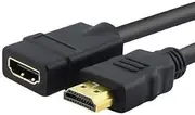 AYA 25Ft (25 Feet) 24AWG High Speed HDMI Male to Female Extension Cable Ethernet, CL2, Audio Return, 4K 3D and in Wall Ready