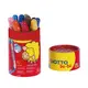 【義大利 GIOTTO】可洗式寶寶木質蠟筆10色(筆筒裝)~內附GIOTTO木質蠟筆專用安全削筆器