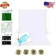 9x18 FT Organic Cotton Photo Backdrop - Eco-Friendly, High-Quality White Muslin