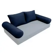 |SLIPCOVER ONLY| S1 Outdoor Bolster Backrest Pillow Covers Knife Edge Twin AD101
