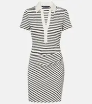 [Veronica Beard] Veronica Beard Lanier striped minidress AU 12 black