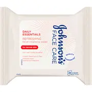 Johnson's Cleansing Face Wipes for Normal Skin 25 pack