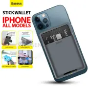 Baseus Universal Phone Back Slot Card Wallet Case 3M Sticker Holder Pouch Case