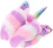 [CALLARON] 1Pc Adorable Unicorn Design Ear Warmer Earmuff Foldable Plush Winter Ear Cover for Adults Cute Fluffy Ear Protection for Outdoor Activities present for Winter Fun