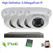 4CH H.265 NVR 2592 1920P 5MP PoE 48IR IP IP66 CC68 ONVIF Security Camera System