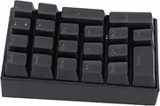 Wireless Numeric Keypad, LED Mechanical Keyboard, 21 Key Mechanical Numeric Keypad with Stepped Keycap, Wired Keyboard, Plug and Play (Red Switch)