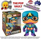 FUNKO POP VINYL MARVEL UNIVERSE #648 CAPTAIN AMERICA BLACKLIGHT BNIB + PROTECTOR