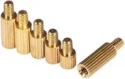 10-40Pcs M2*L-3mm Brass Round Knurl Male Female Standoff Stud Board Threaded Pillar PCB Motherboard Spacer Hollow Bolt Screw Nut (Color : 40mm-10pPcs)