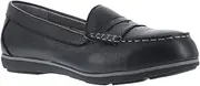 [ROCKPORT] Womens Black Leather Work Shoes Top Shore Penny Loafer Steel Toe 12 M